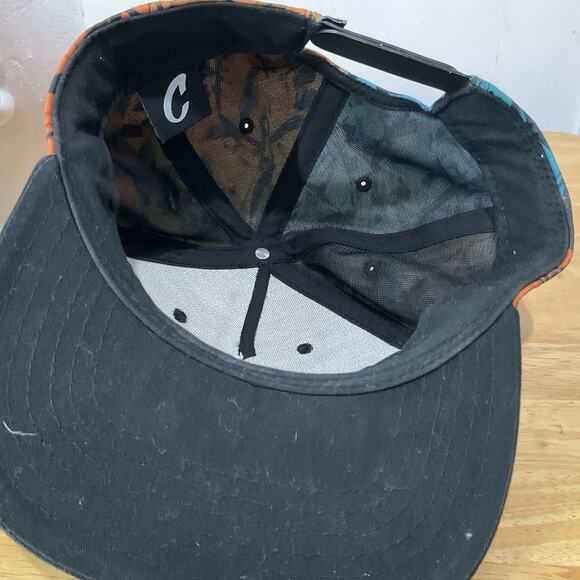 Original Chuck Floral Strap Back Blue Cap Hat Visor Logo Stitched - Picture 5 of 5